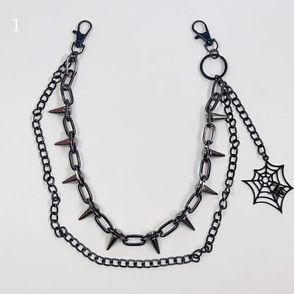 2 Options Black Studs Decorated Chain Dress Accessory