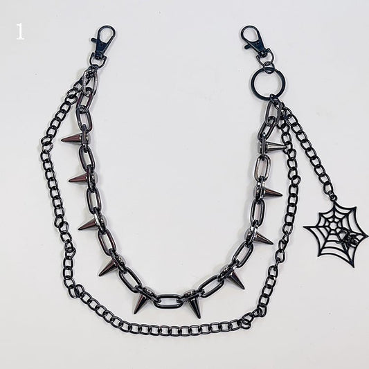 2 Options Black Studs Decorated Chain Dress Accessory