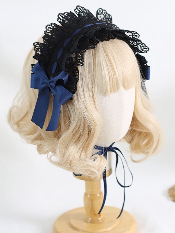 5 Colors Cute Lolita Bowknot Lace Hairband