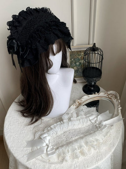 White / Black Lace Hairband