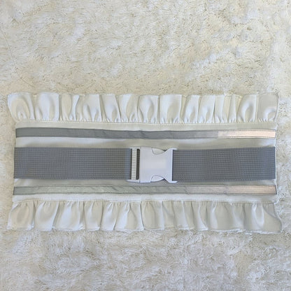 White Futuristic Cyberpunk Buckle Strap Jersey Maid Jirai Kei Full Set