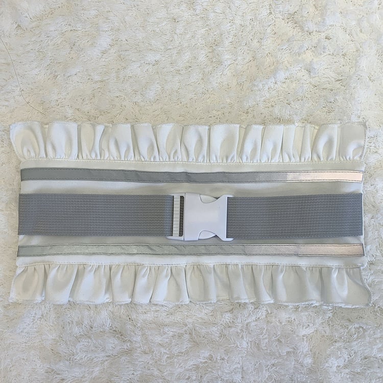 White Buckle Strap Cyberpunk Jirai Kei Hairband