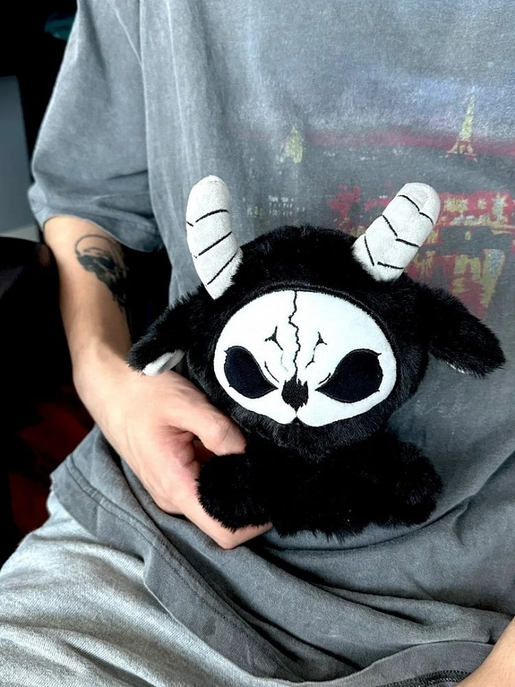 Black and White Grim Reaper Gothic Plushie