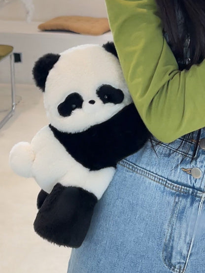 Cute Giant Panda Black and White 42cm Plush Backpack/Crossbody