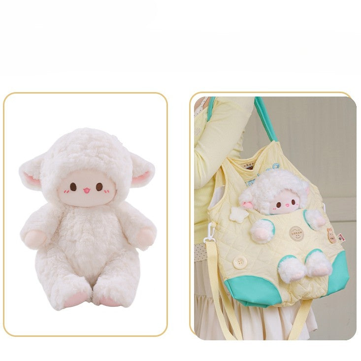 Yellow&Green Cut-out Design Crossbody Bag With 2 Options Detachable Plushie