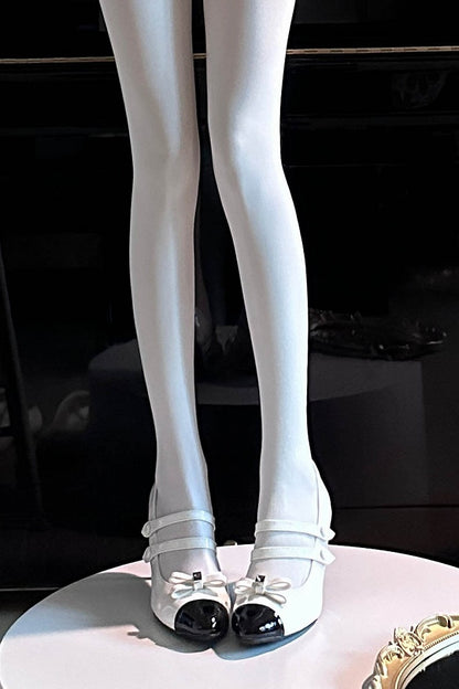 Black and White Chocolate Bow at Top Sweet Lolita High Heels