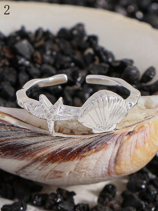 3 Options Y2K Bittersweet Star/Shell Ring