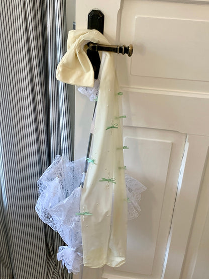 4 Color Options Beaded Decorated Bowknot Details Tights