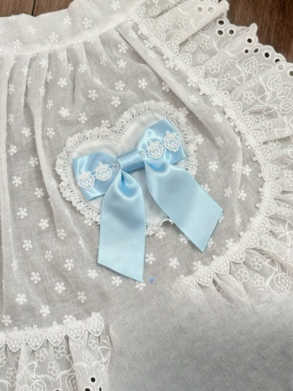 6 Color Options Strawberry Design Bowknot Brooch