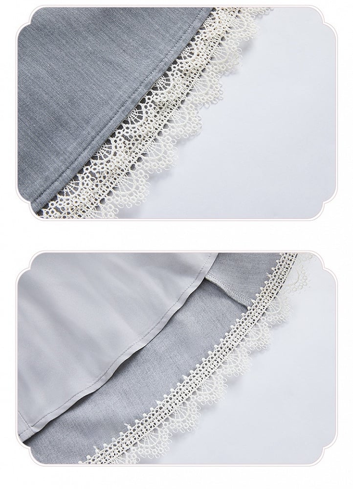 Gray Slim Fit Waist Elegant Lolita Fashion Dress