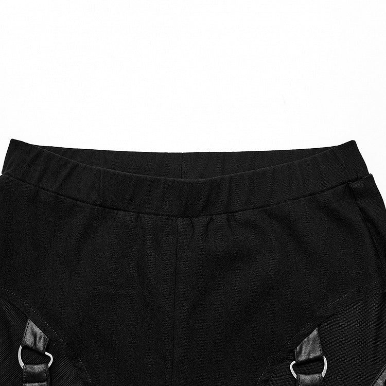 Black Punk Hollow Leggings