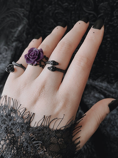 5 Options Gothic Punk Snake Ring