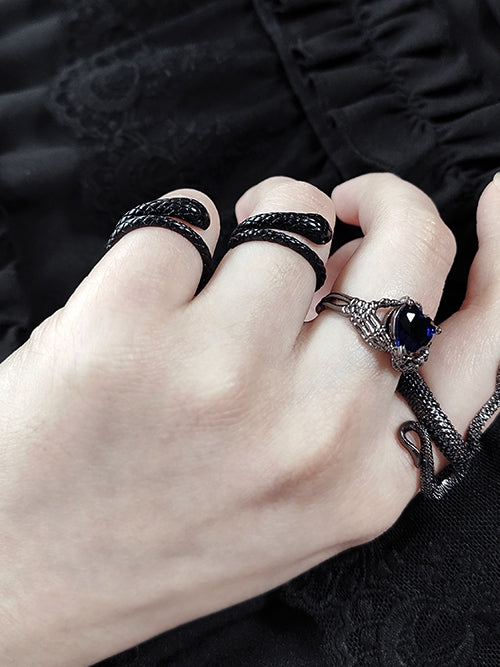 5 Options Gothic Punk Snake Ring
