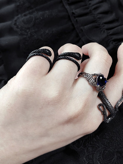 5 Options Gothic Punk Snake Ring