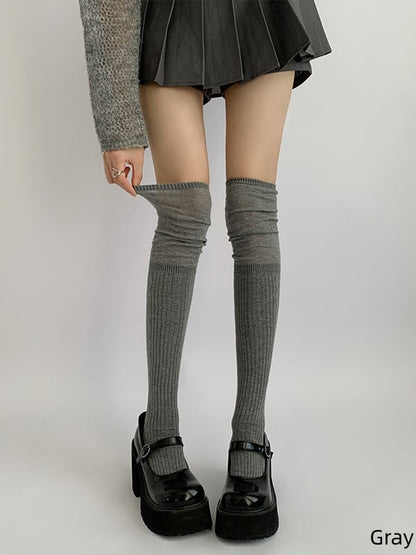 5 Color Options Maillard Knitted Stockings