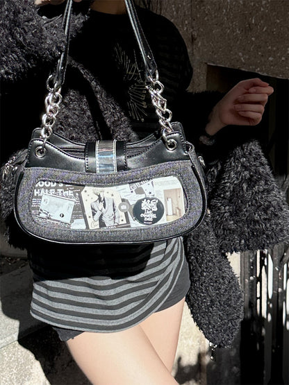 Black Skeleton Kitty Ita Bag