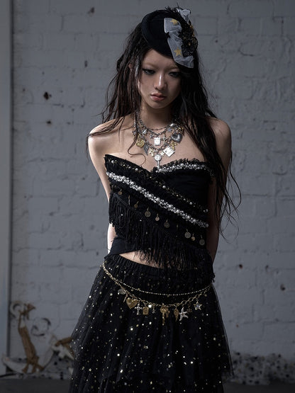 6 Options Punk Cross Charm Necklace/Waist Chain