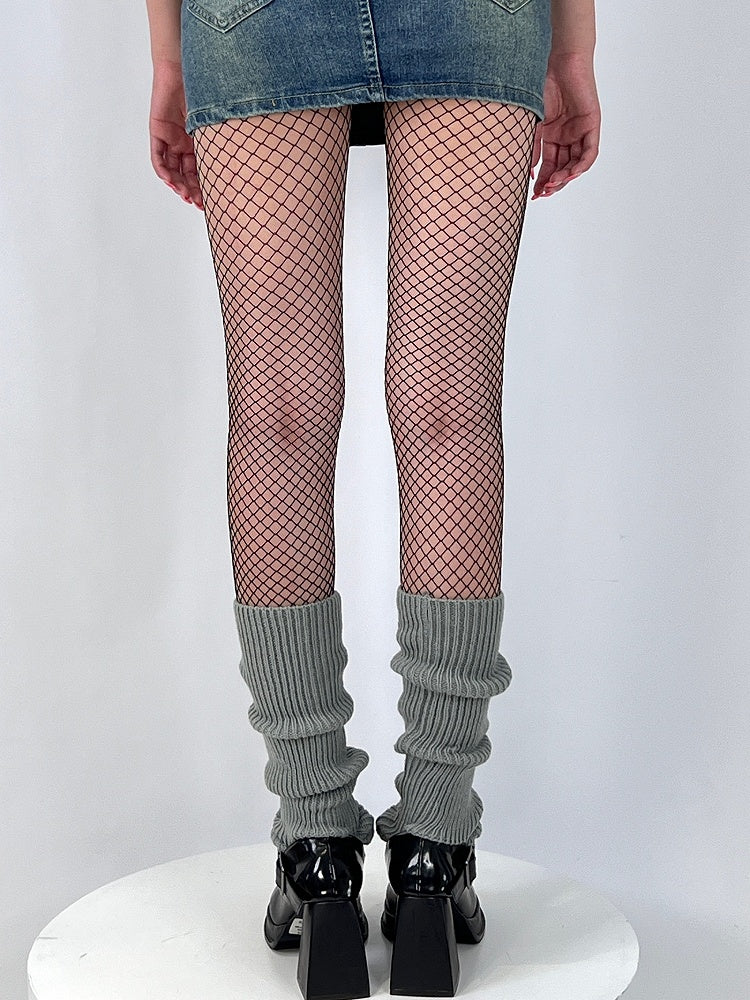Black/White Y2K Small Version Fishnet Tights