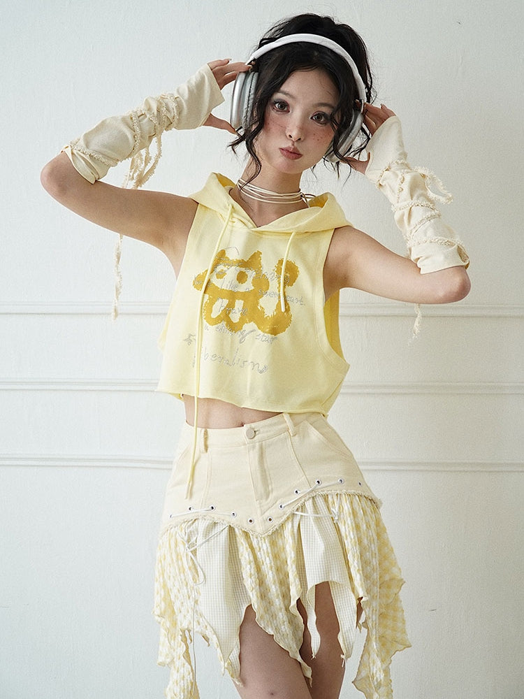 Light Yellow Handkerchief Skirt