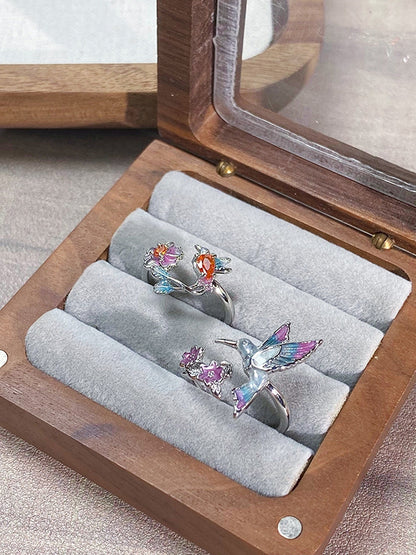 2 Options Y2K Bittersweet Floral And Bird Design Ring