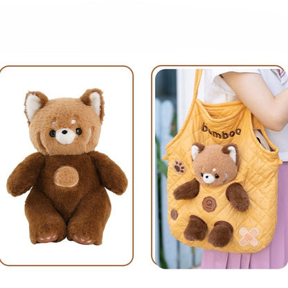 Yellow Cut-out Design Crossbody Bag With 3 Options Detachable Plushie