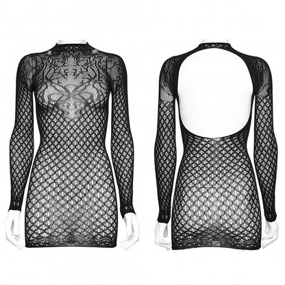 Black Goth Knitted Dress