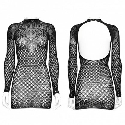 Black Goth Knitted Dress