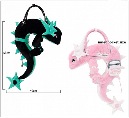 Black/Pink Dragon Crossbody