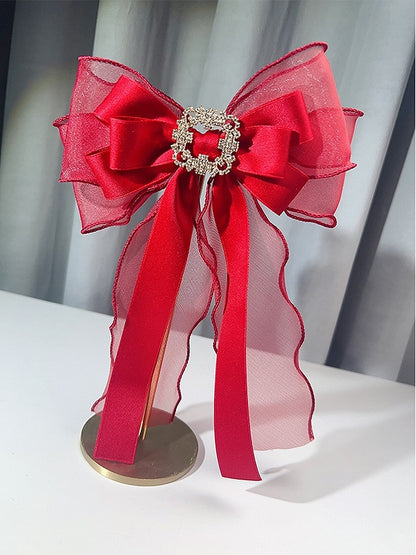 Black/White/Red/Pink Bow Tie