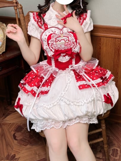 White Peter Pan Collar Short Puff Sleeves Blouse