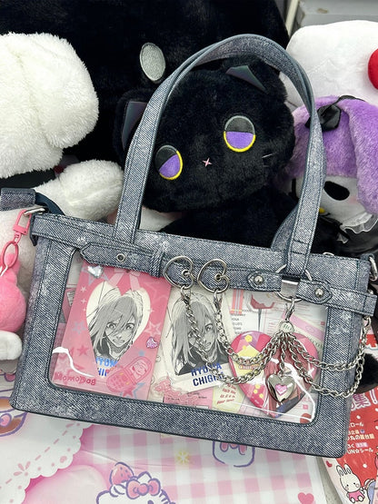 Detachable Chains Dusty Blue Ita Shoulder Bag