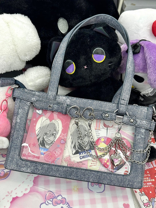 Detachable Chains Dusty Blue Ita Shoulder Bag