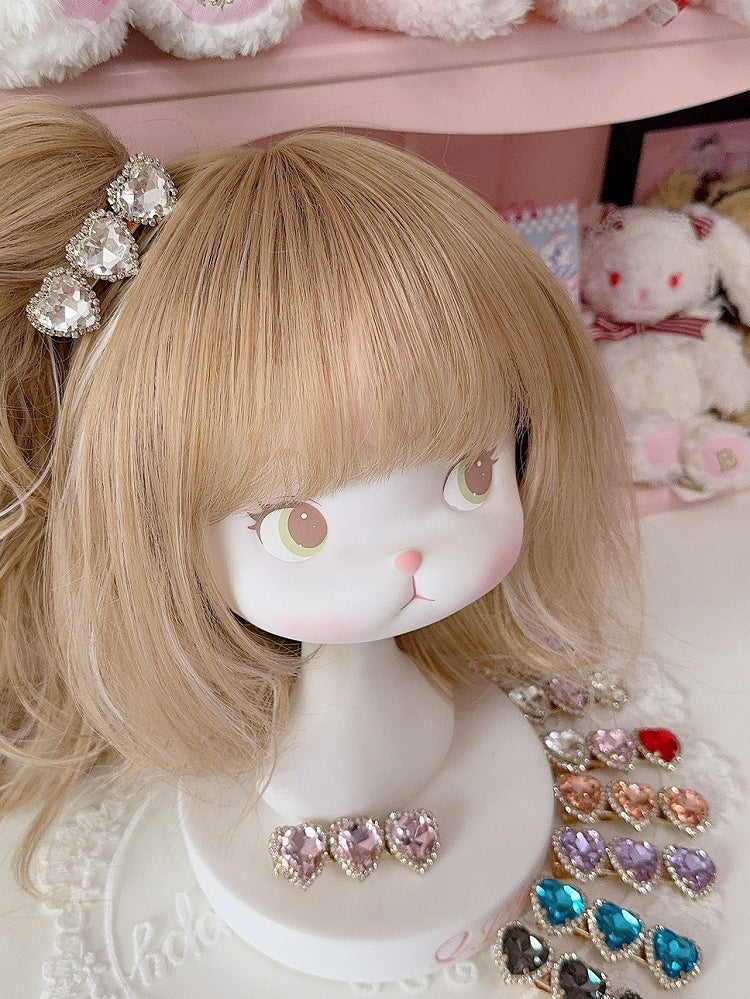 11 Options Rhinestone Heart Hairclip