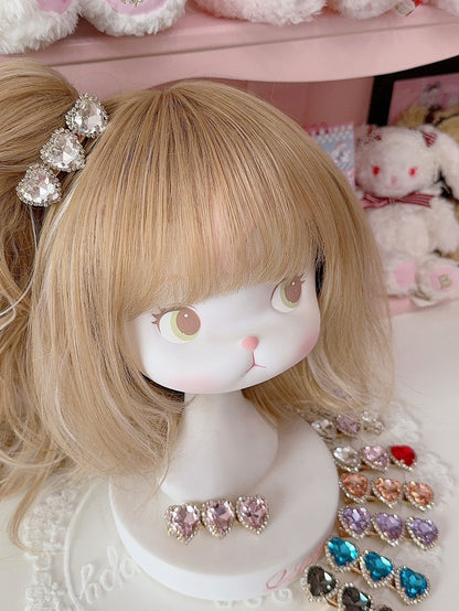 11 Options Rhinestone Heart Hairclip