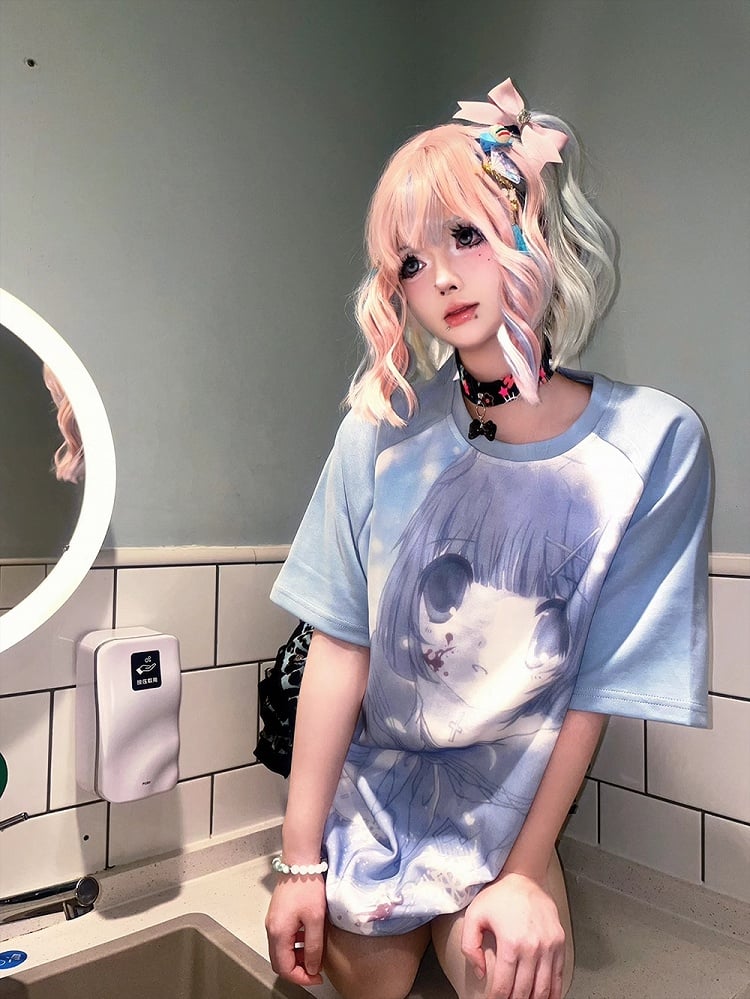 Blue Graphic T-shirt