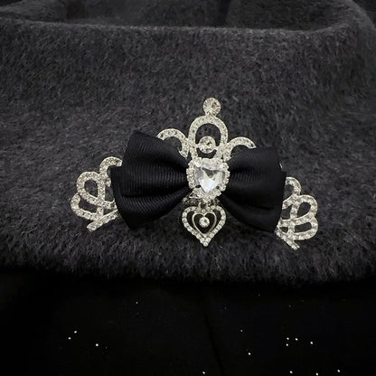 5-Color Japanese Cute Princess Crown Hair Comb | Full Rhinestone Bridal Birthday Hair Accessory