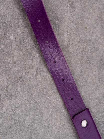 Purple Gothic Rhinestone Decorated Cross Pendant Studs Details Choker