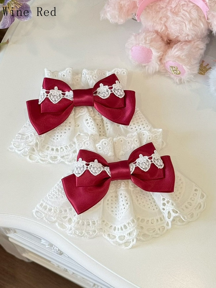 8 Color Options Strawberry Design Bowknot Wrist Cuffs