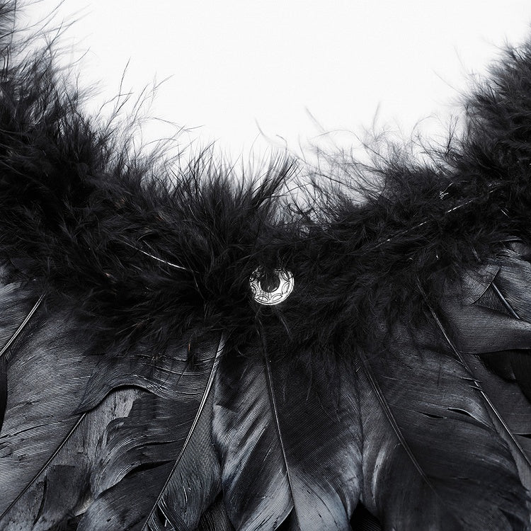 Black Punk Feather Wing Harness