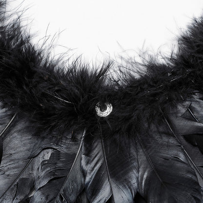 Black Punk Feather Wing Harness