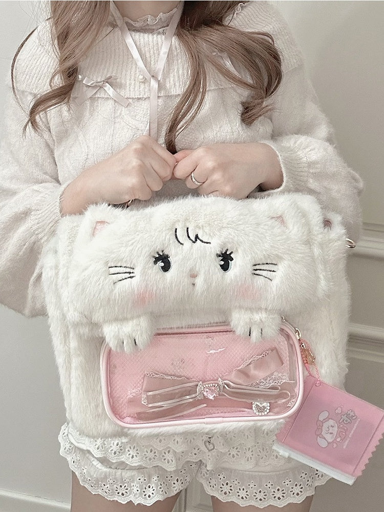 White Plush Mikko Mousse Ita Bag