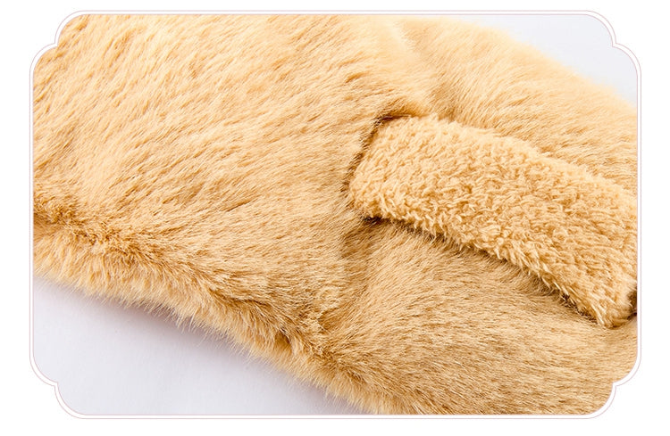 Yellow Winter Turkey Leg Plush Scarf