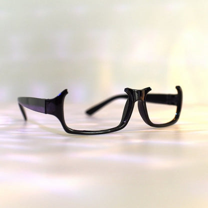Black Cyberpunk Semi-rimless Glasses Lensless Eyeglasses Frame