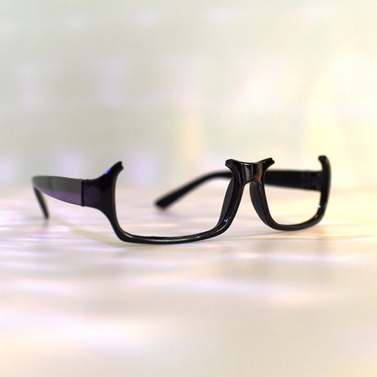 Black Cyberpunk Semi-rimless Glasses Lensless Eyeglasses Frame