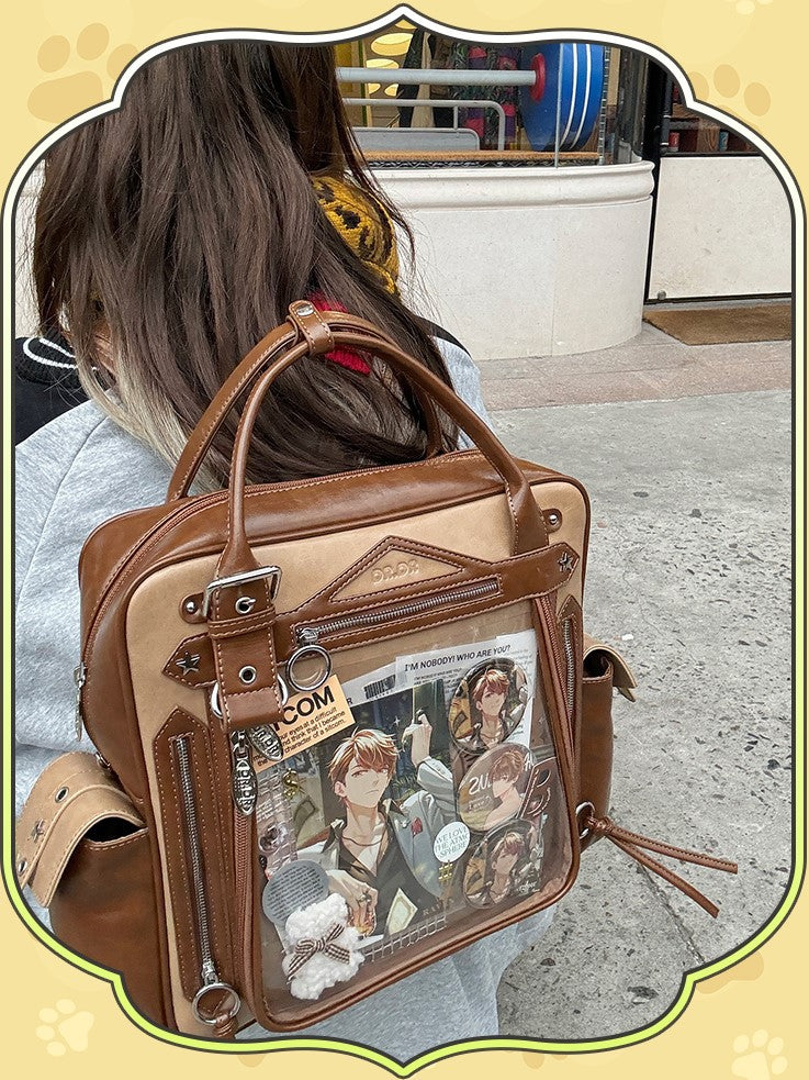 Kawaii Style Brown Large Capacity Daily Ita Backpack