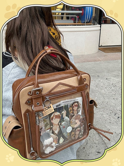 Kawaii Style Brown Large Capacity Daily Ita Backpack