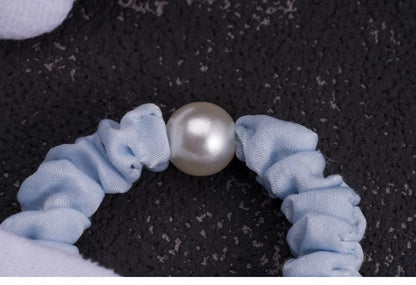 Handmade Cross Charm Angel Wings Blue and White Hair Ties