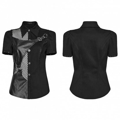 Black Punk Asymmetrical Shirt