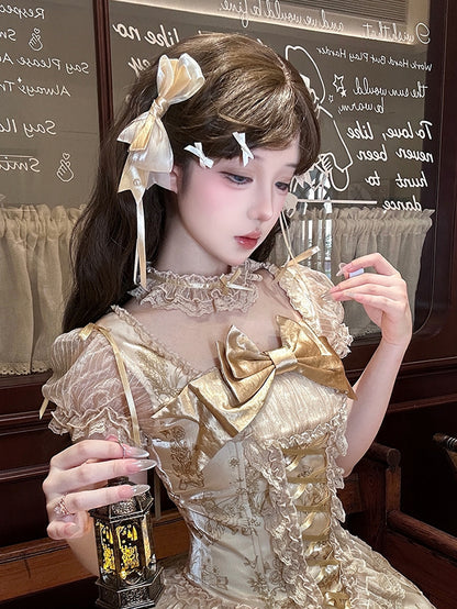 Champagne / Silver / Black&Gold Bowknot Hairclip