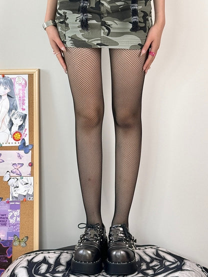Black/Caramel /Brown Fishnet Tights
